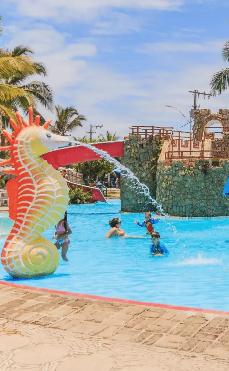 Área de piscinas do parque