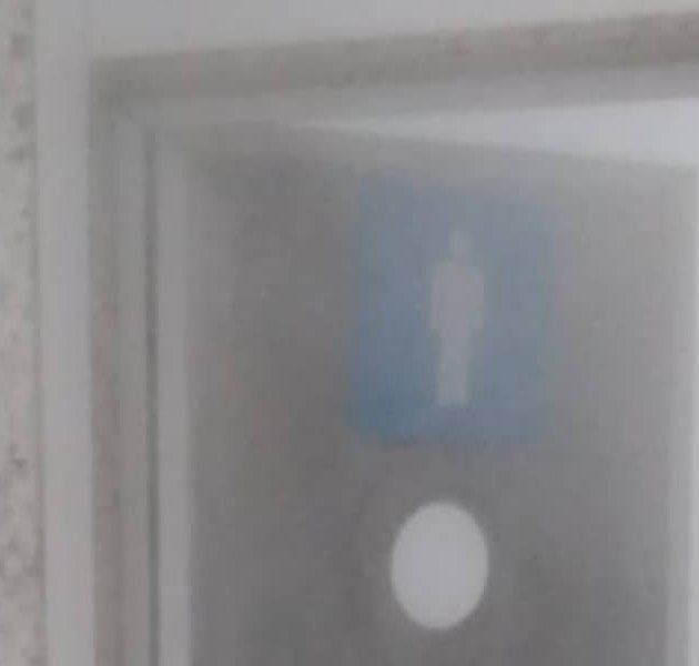 Porta da sauna tomada pelo vapor